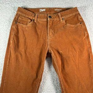Mugsy Mens Corduroy Pants Boomies Size 32x30 Orange Rust Comfy Casual Jeans Lux